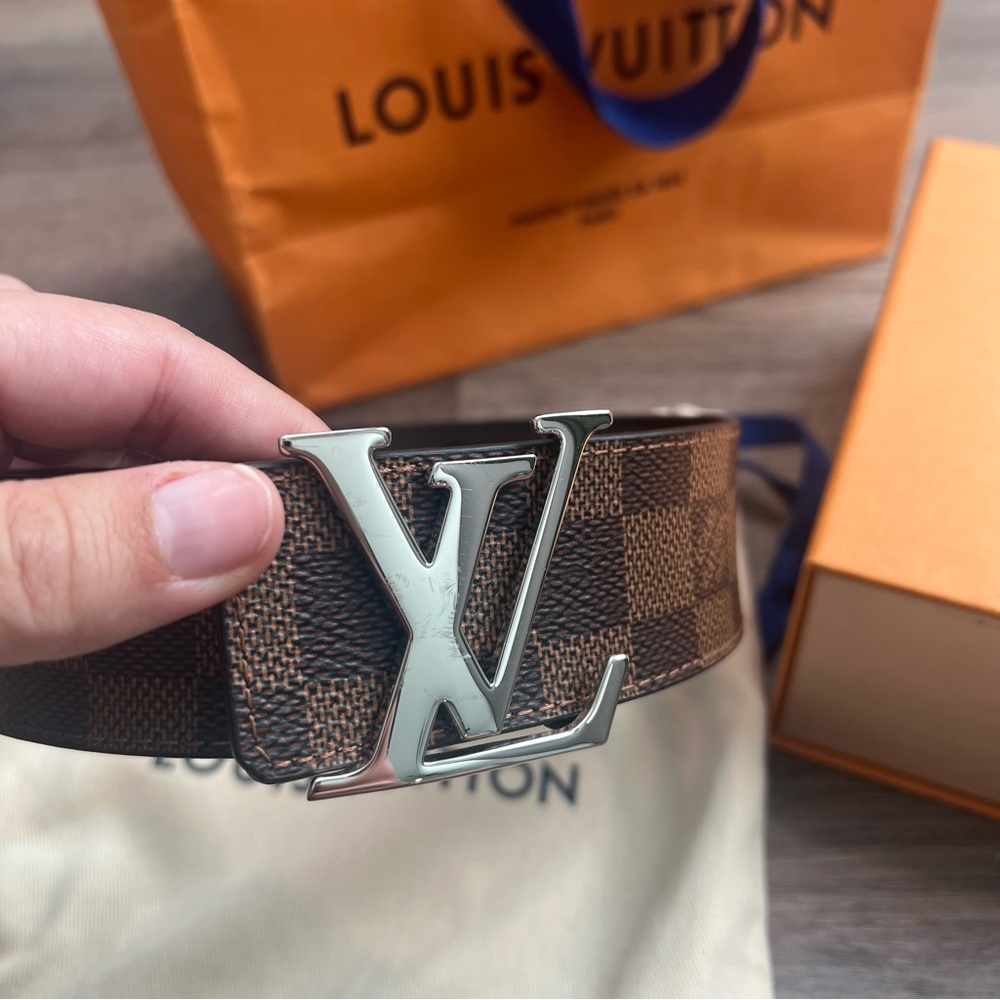 Louis Vuitton Initiales 40mm Reversible Belt 90cm 36 Monogram Checkered Damier - Picture 3 of 10